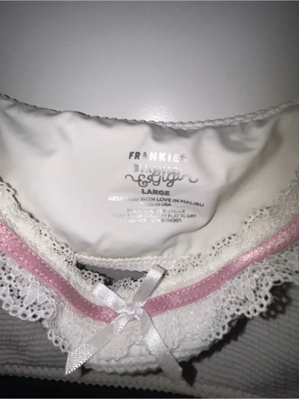 Frankie’s bikini x gigi HADID Dallas waffle bralette bikini top dandelion Large